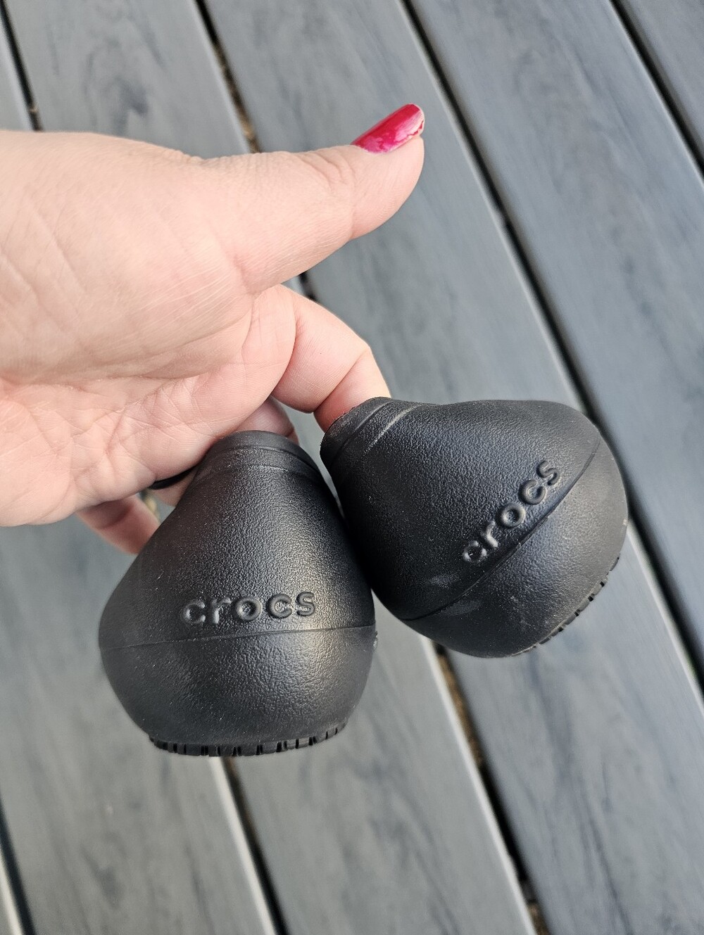 Crocs Ballet Black Slip On Flats Work Shoes Kadee Lina Style Womens 9 Black - Picture 3 of 5